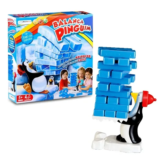 Jogo Torre Do Equilíbrio Balança Pinguim Multikids