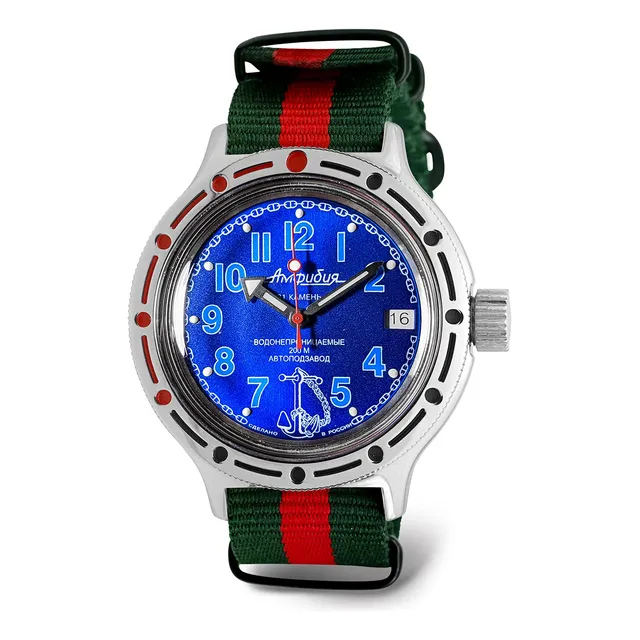 Vostok  Hombres Mar Capitán Anfibio Auto-winding Ruso Cnmmk