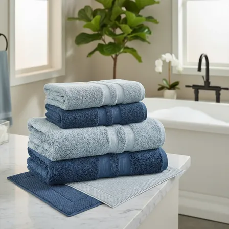 Jogo 6 Pç Algodão Egípcio 2 Banhão 2 Rosto 2 Piso Buddemeyer