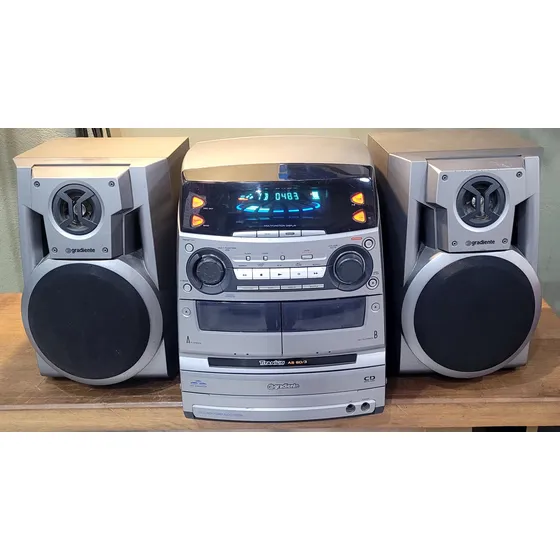 Som Mini System Gradiente Titanium As 60/3 Toca Fita Cd Rad