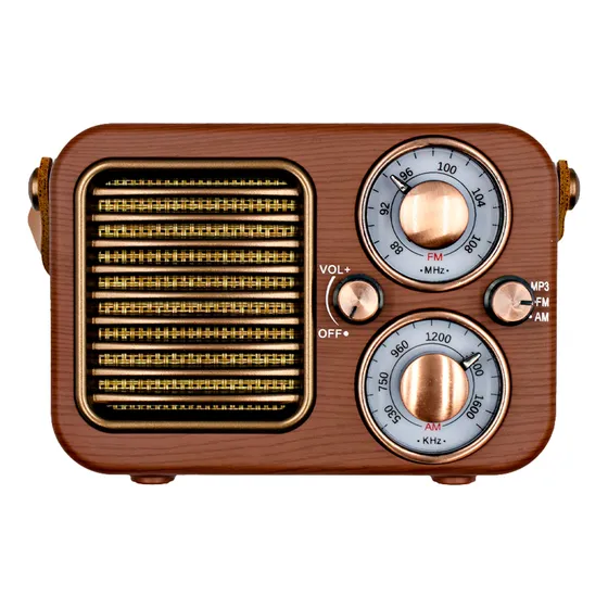 Bocina Radio Bluetooth Recargable Portatil Vintage Retro