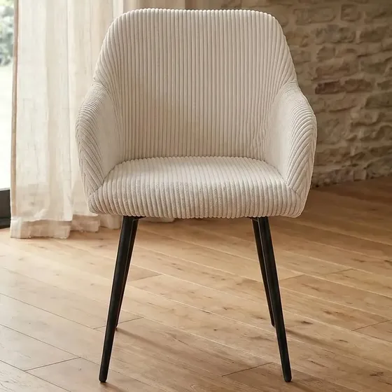 Silla de Comedor Moderna Con Apoyabrazos Scott Beige
