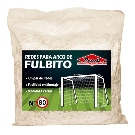 2 Redes Mallas Fulbito Futsal Futbol Sala Medida 3m X 2m