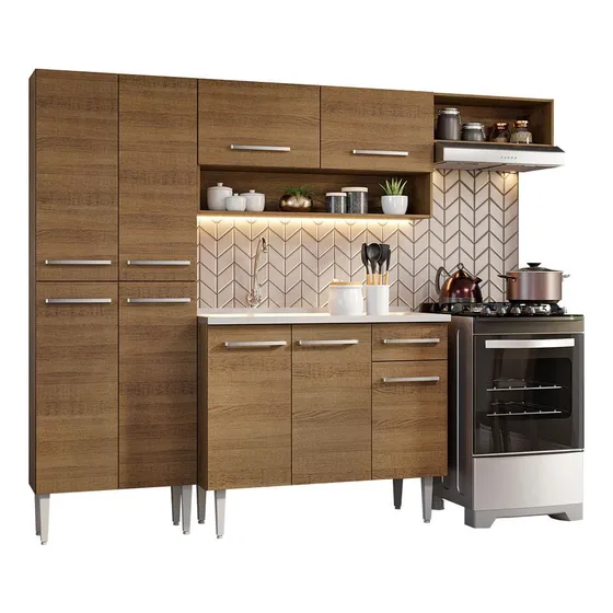 Cocina Integral 229cm Con Fregadero Emilly Madesa 12