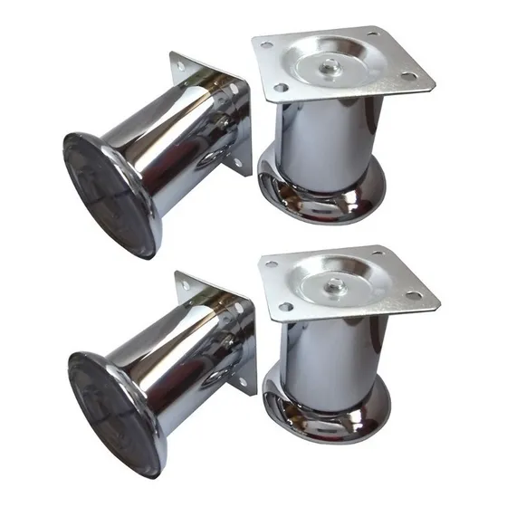 Pata Elefante Cromada 6 - 8 - 10 Cm Base Cama Mueble Pack X4