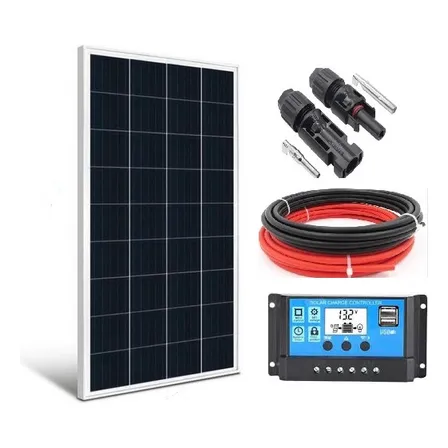 Kit Painel Solar 155w Monocristalino Resun Com Controlador Pwm 30a Azul-turquesa 21v