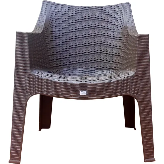 Silla Plástica Poltrona Tejida Malla Estilo Rattan Duraplas
