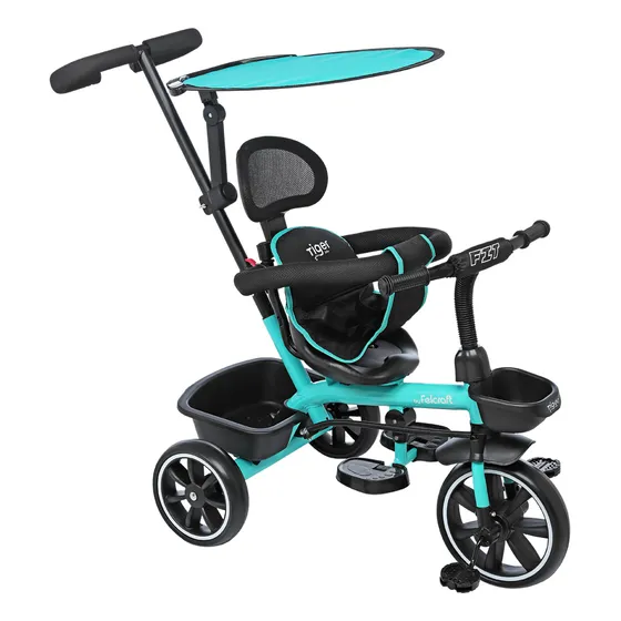 Triciclo Bebe Felcraft Little Tiger Fit Direccional Barral Color Aqua