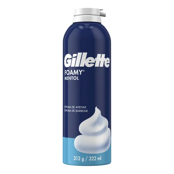 Espuma De Afeitar Gillette Foamy Mentol 322ml