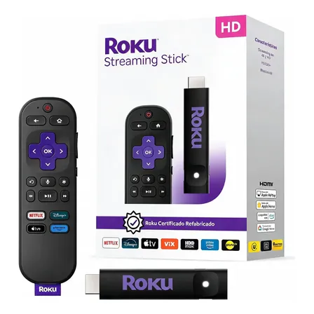 Roku Streaming Stick Refabricado Negro Estándar