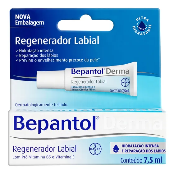 Regenerador Labial Bepantol Derma Caixa 7,5ml