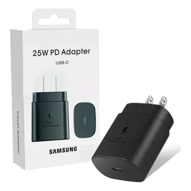 Taco Cargador Samsung 25w Carga Rápida  Usb C  A06 A16 A35