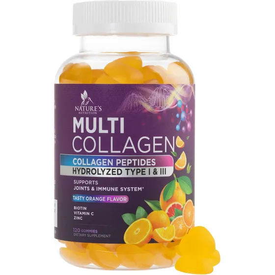 Gomitas De Colágeno Nature's Nutrition Con 2500 Mcg De Bioti