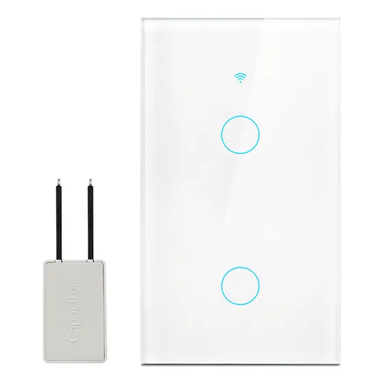MOYAC Interruptor Inteligente Wi-fi De 2 Vías Blanco Sin Neutro