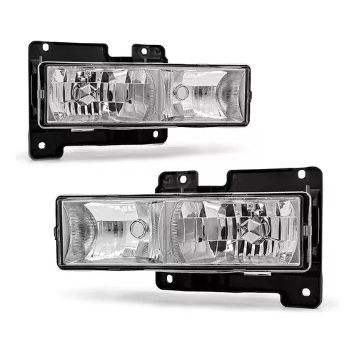 Faro Delantero Chevrolet Cheyenne Fondo Negro 1999-2002 Par
