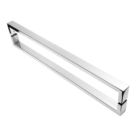 Puxador Inox U Para Porta Pivotante Alto Brilho 90cm Puxador Inox U Para Porta Pivotante Alto Brilho 90cm