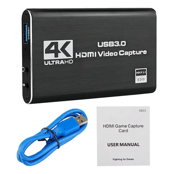 Capturadora De Video Audio Mic Usb 3.0 A 4k Ultra Hd