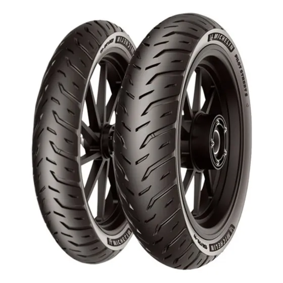 Par Pneu Moto Michelin P Street 2 80/100 100/80 Cg 160 Titan
