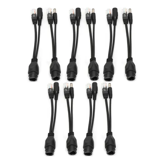 Adaptador Poe Negro, Divisor, Inyector Ethernet De 5 Pares