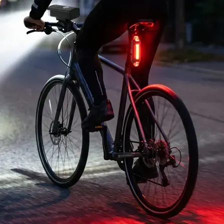 Kit Luces USB LED Seguridad Bici Dakota 2218 Delantera y Trasera + Color Negro