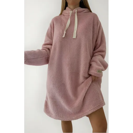 Maxi Buzo Pijama Teddy Corderito Doble Faz Peluche