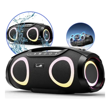 Caixa De Som Bluetooth Potente 300w Graves Bass Boost Alta Preto 2 110v/220v