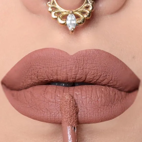Batom Liquido Matte Marrom Boca Divamor Acabamento Labios Cor Cor personalizada