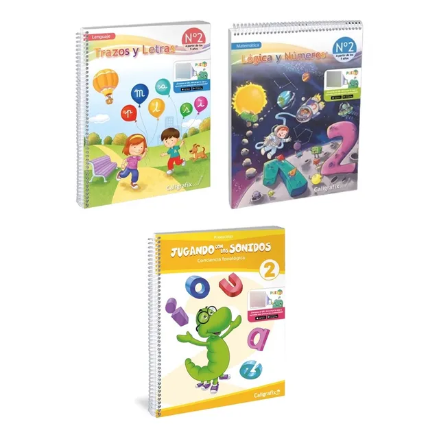 Jugando Sonidos 2 Trazos Letras 2 + Lógica Números 2