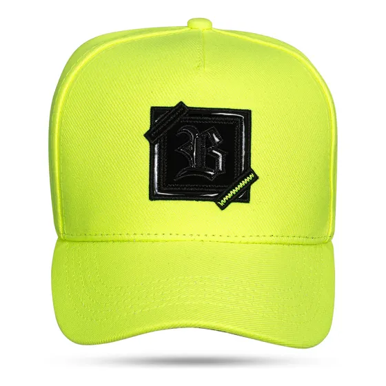 Bone Masculino Amarelo Fluor Blck Brasil Zig Zag Snapback