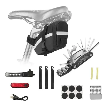 Kit De Herramientas Para Bicicleta + Bolso Sillín