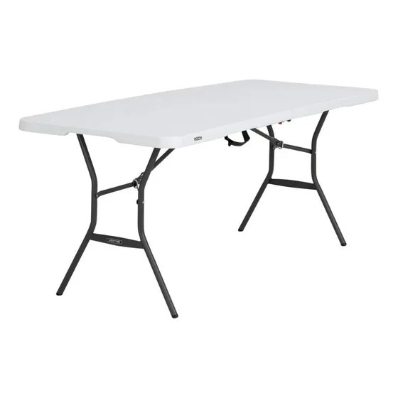 Mesa Rectangular Lifetime Blanca Portafolio De 183.8cm Color Blanco