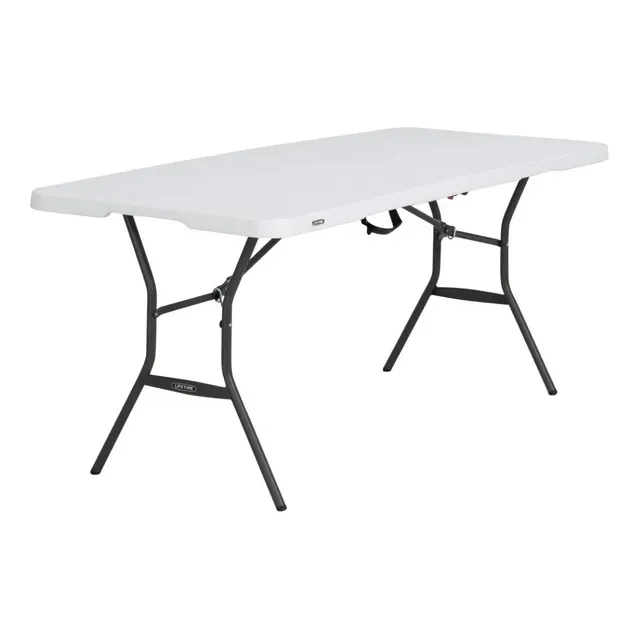 Mesa Rectangular Lifetime Blanca Portafolio De 183.8cm Color Blanco