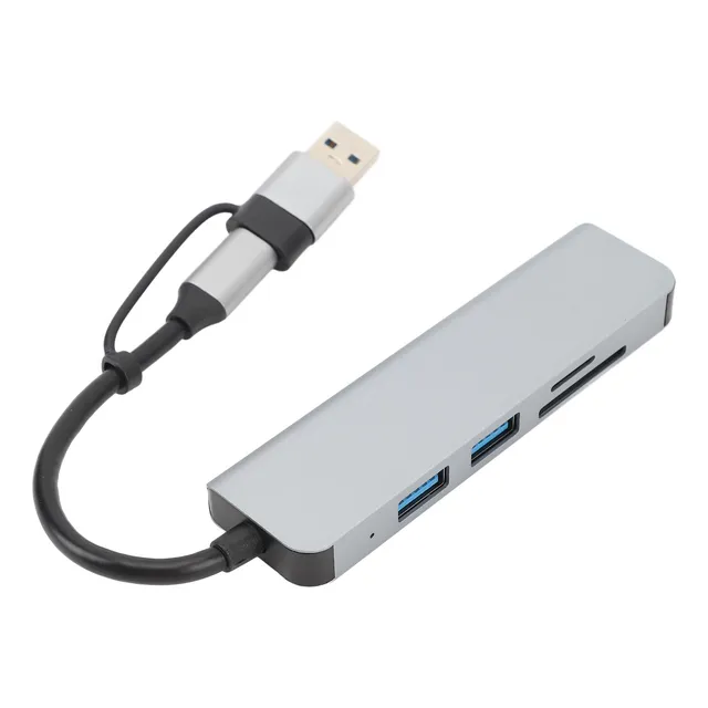 Estación De Acoplamiento Usb C 5 En 1 Tipo Hub, 5 Gbps, 3 Da