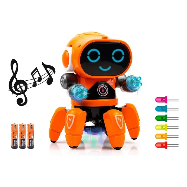 Robot Cangrejo Bailarín Musica Juguete Interactivo Luces Led