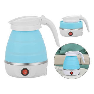 Pava Eléctrica Viajera Plegable Portatil Silicona 600 Ml Color Celeste Pava Eléctrica Viajera Plegable Portatil Silicona 600 Ml Color Celeste