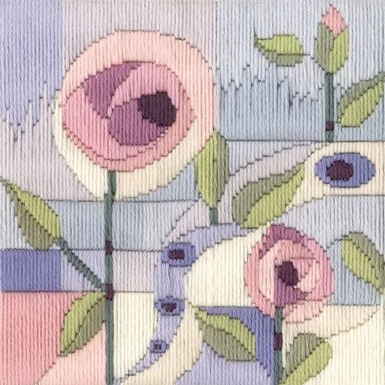 Kit Puntada Larga Diseño Rosa