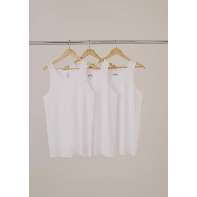 Kit 3 Regatas Masculinas Slim Hering