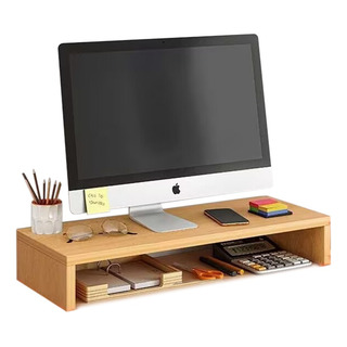 Soporte De Monitor De Escritorio De Madera De 1 Nivel Soporte De Monitor De Escritorio De Madera De 1 Nivel