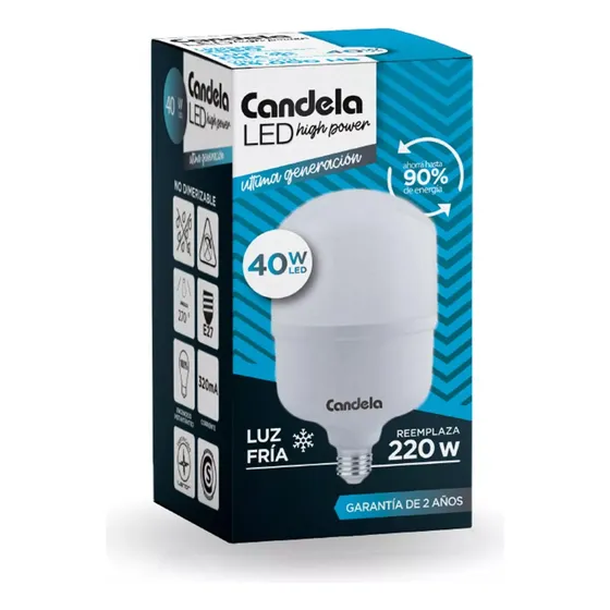 10 Lámparas Galponeras Led 40w Candela High Power 6804