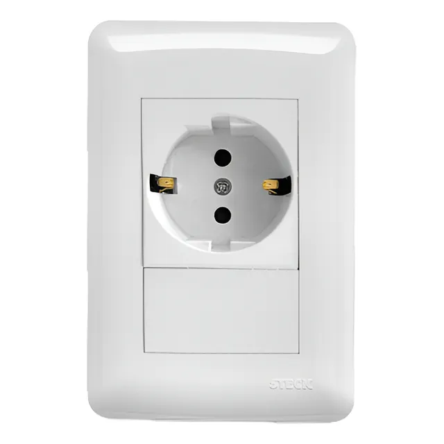 Tomacorriente Schuko 2p+t 250v 16a Empotrable Lyra Steck