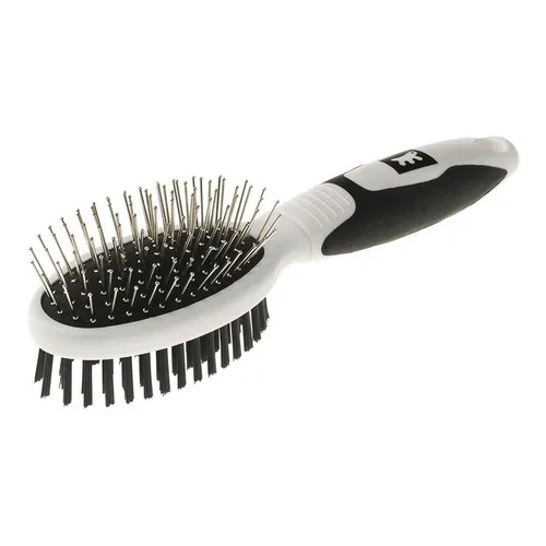 Cepillo Combinado Premium Ferplast / Perros Y Gatos Color Negro