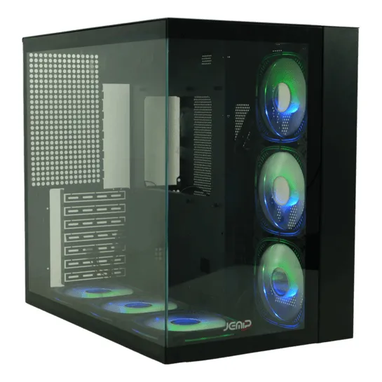 Case Tipo Pecera Jemip Evo Il Atx 6 Fan Argb + Controlador