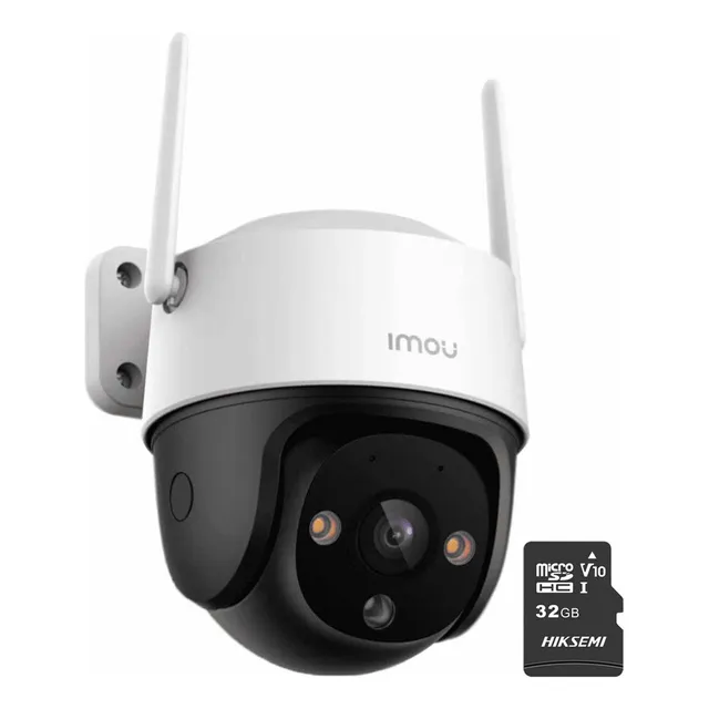 Imou Cámara De Seguridad Wifi Cruiser Se+ 5mp Ipc-k7cn5h-plus-32 Con Microsd 32gb Fullcolor Imou Sense Alta Definición Con Microfono Y Bocina Integrados Detección De Humanos Sirena Protección Ip66