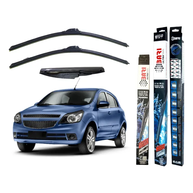 Kit 3 Escobillas Chevrolet Corsa Spin Onix Agile Meriva +