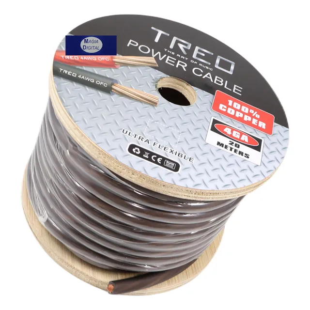 Cable De Corriente Calibre4 Treo Tr-pc420bk 20mts 100% Cobre