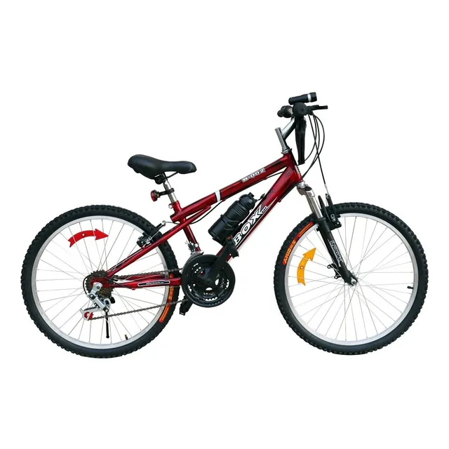Bicicleta Box Bike Mtb Con Suspensión Delantera Aro 24  Rojo