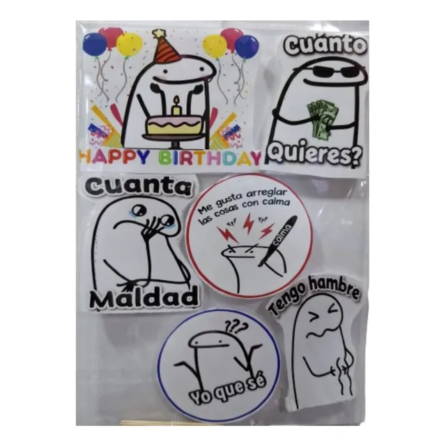 Kit Decoracionpara Tortas Mesa Y Cupcakes Flork Meme
