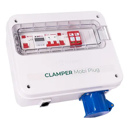 Quadro Proteção Carregador Veicular 8KW 32A 20A Clamper