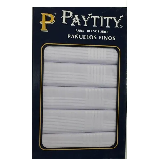Pañuelos Hombre Finos 100% ALG. Blanco, 6 Unidades Color Blanco Diseño de la tela Liso