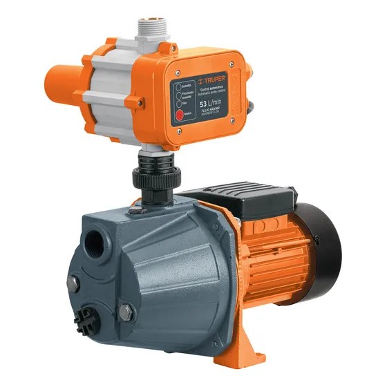 Bomba presurizadora jet cabezal de hierro 1/2 HP con control automático de presión Truper PRE-1/2